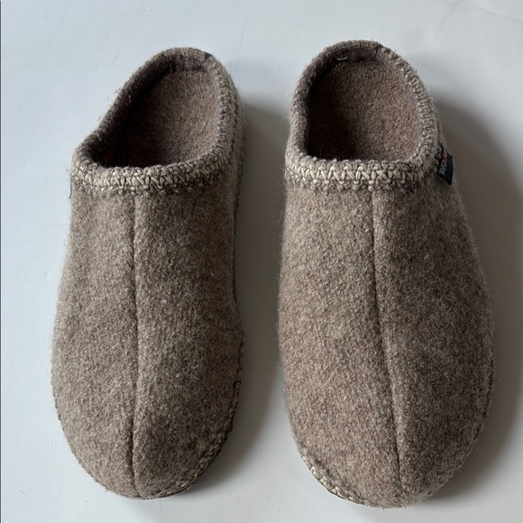 Haflinger Boiled Wool Cozy Brown Slippers 44 US 10-10.5 - Picture 2 of 9